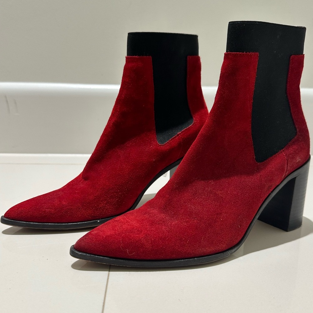 rag & bone Red and Black Heeled Boots